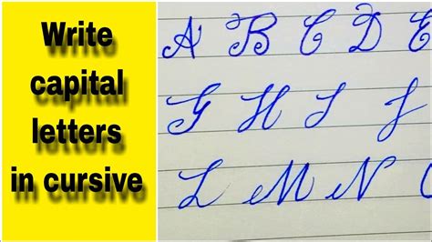 How to write capital letters in cursive: write like a pro. - YouTube