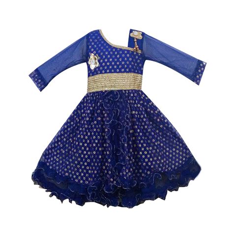 Buy Fashionitz Girls Self Design Net Party Wear Dress at Amazon.in