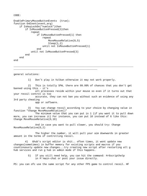 Image result for No Recoil Lua Script
