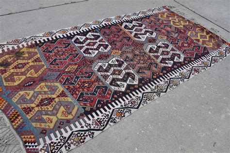 Buy Vintage Turkish Kilim 5'1 X 10'5 155 X 313 Cm Antique Anatolian ...