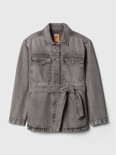 Belted Denim Shirt Jacket | Gap