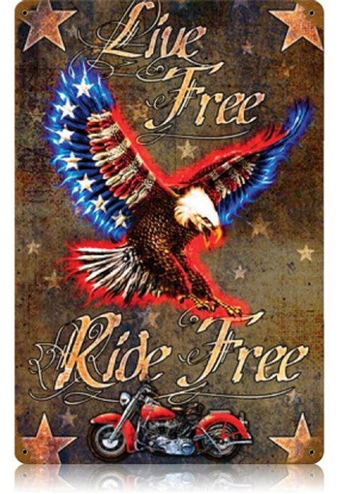 Vintage Live Free Die Free Metal Sign 12 x 18 Inches