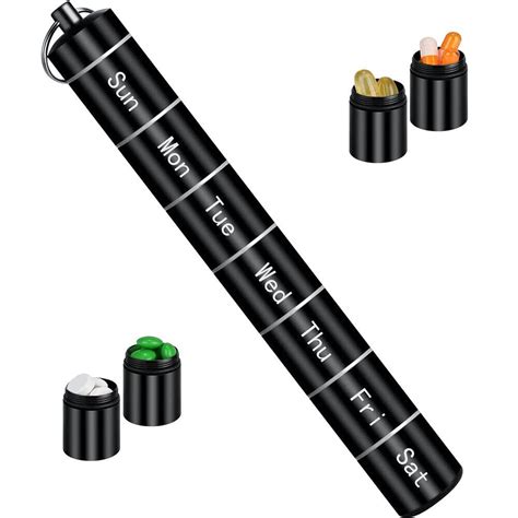 Rabbonix Portable Aluminum Alloy Medicine Organizer Box Tablets ...