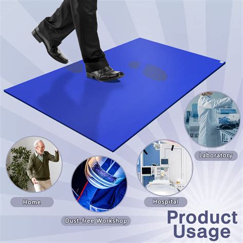 Snapklik.com : 300 Sheets 24" X 36" Sticky Rubber Mat Tacky Blue ...