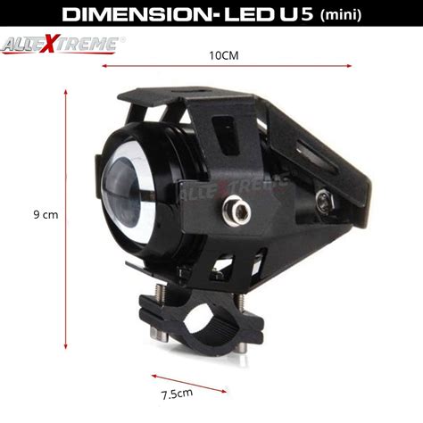 AllExtreme EXU5MW1 U5 Mini CREE LED Fog Light Work Lamp with Hi/Low ...