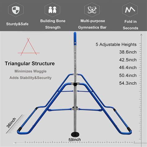 Buy Peakpath Expandable Gymnastics kip Bars,Updated Stronger Kids Bar ...