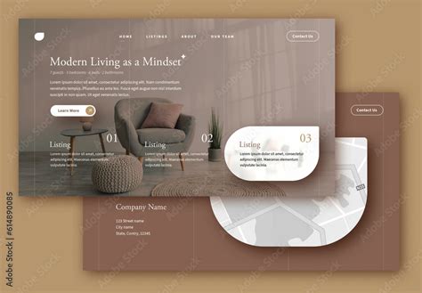 Classic and Rich Web Page Layout Stock Template | Adobe Stock