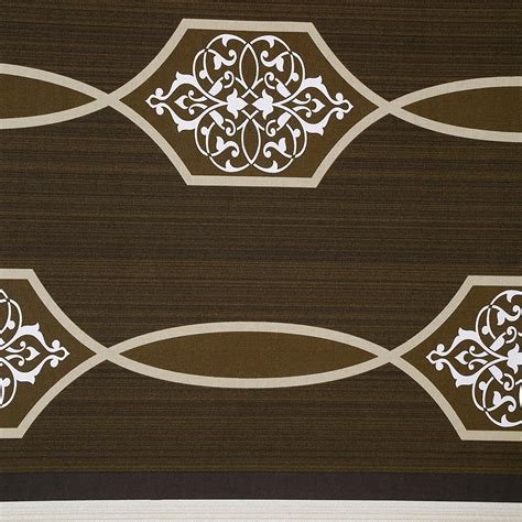 Buy SWAYAM Espresso Geometric Chic 250TC Cotton Satin Queen Bedsheet ...