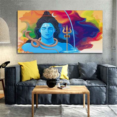 The God of Destruction Lord Shiva Wall Painting – Homcraft