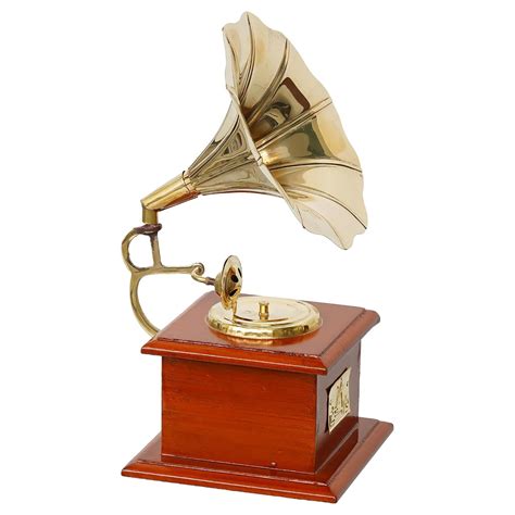 JaipurCrafts Premium Handicrafts Brass Sparkle Gramophone Showpiece for ...