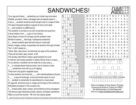 SANDWICHES TRIVIA QUIZ