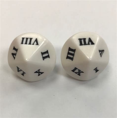 10 Sided Roman Numeral Number Dice I to X