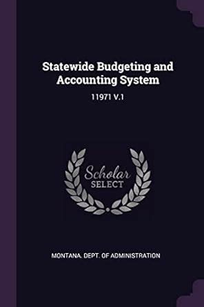Buy Statewide Budgeting and Accounting System: 11971 V.1 Book Online at ...