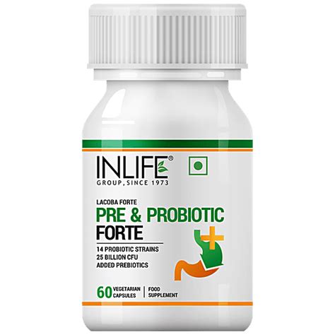 Buy INLIFE Prebiotic & Probiotics Forte Capsules - 25 Billion CFU, 14 ...