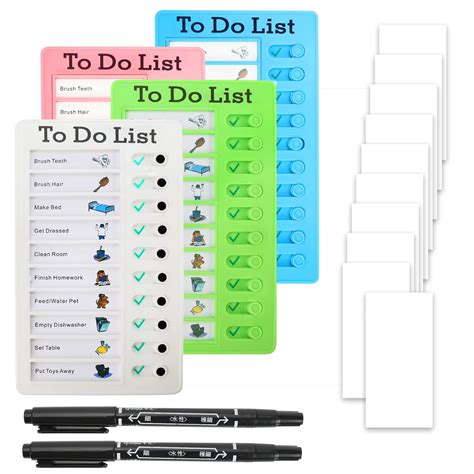 4Pcs Chore Chart Board, Chore Chart for Kids,To Do List Task Board ...