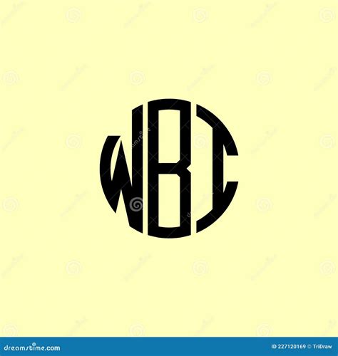 Creative Rounded Initial Letters WHI Logo Cartoon Vector ...