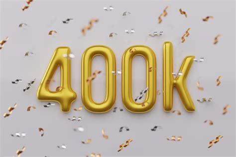 400k golden sign and glossy balloons for network social media friends ...