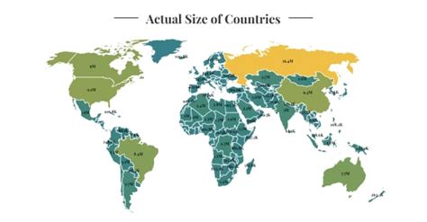 Accurate Size of Countries World Map 的图像结果