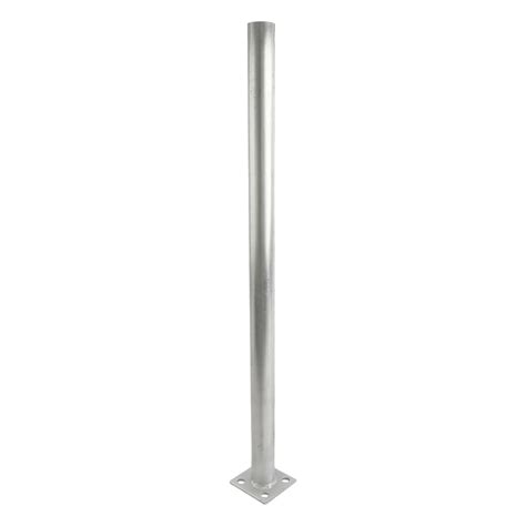 Vinyl Fence Heavy Duty Surface Mounting Post 2" [1 7/8" OD] Round Post ...