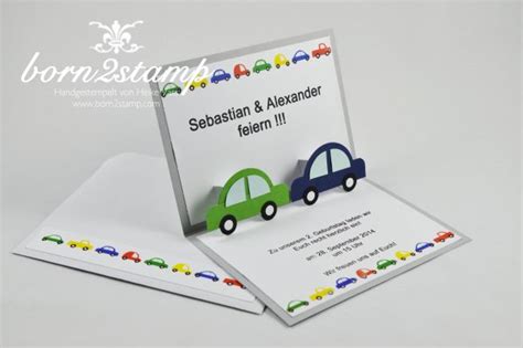 Kindergeburtstag Einladung Auto Vorlage