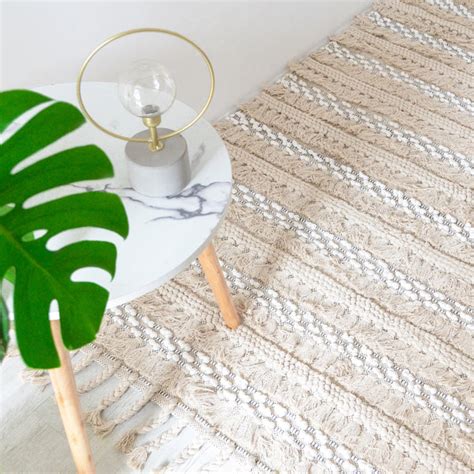 BOHO Aria Hand Woven Rug - Natural Brown Online - Premium Rug | Nestasia