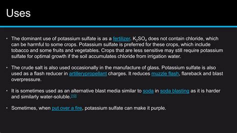 Potassium sulfate k2 so4 | PPTX