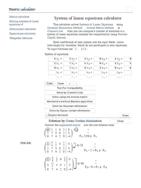 Solving Systems of Linear Equations Algebraically 的图像结果