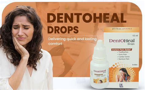 DentoHeal Drops Instant Pain Relied, Toothaches, Gum Pain, Canker Sores ...