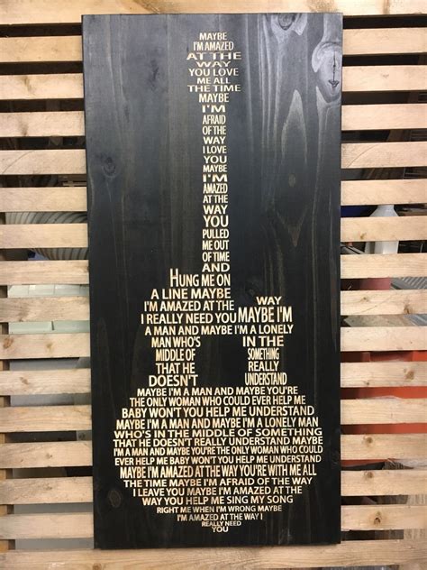 Maybe I'm Amazed by Paul Mccartney Lyrics Carved in Wood - Etsy