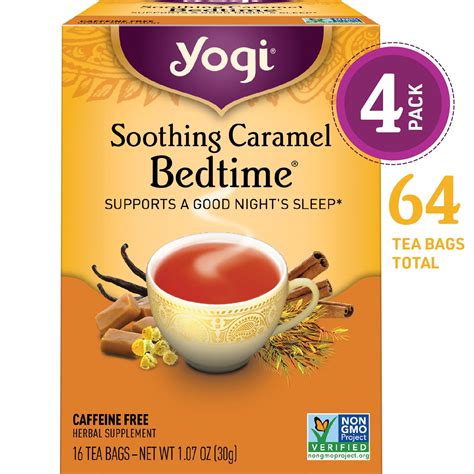 Yogi Tea, Herbal Tea Bags, Soothing Caramel Bedtime Tea, Supports a ...
