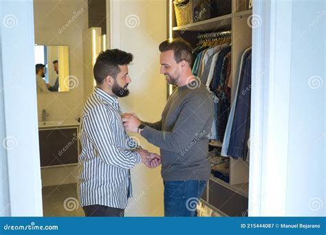 Gay Married Couple Getting Dressed Inside the Dressing Room while ...