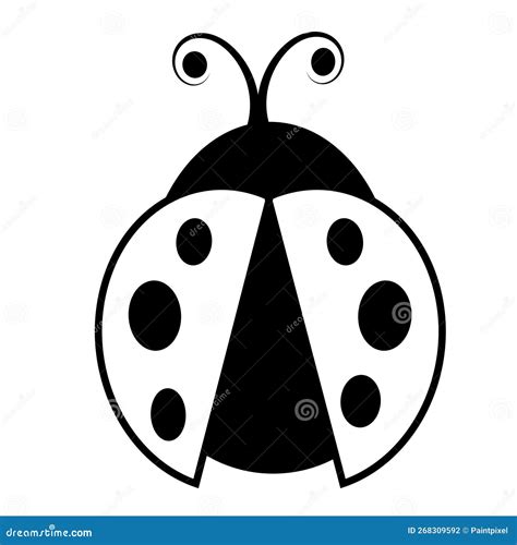 Ladybug Black And White Clip Art