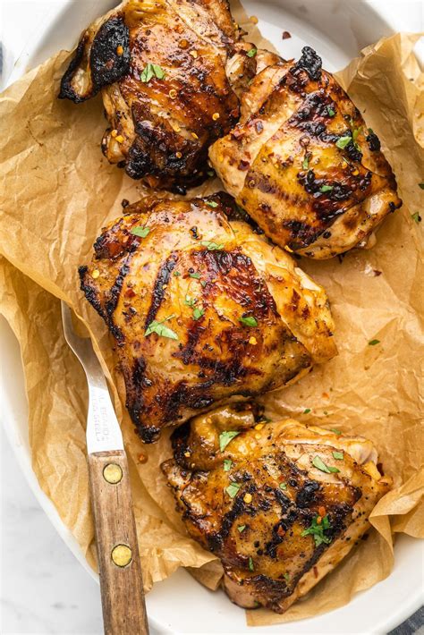 Juicy Grilled Chicken Thighs | Recipe | Grilled chicken thighs marinade ...