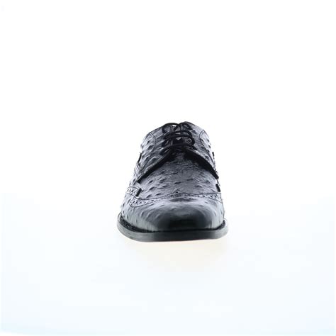 Stacy Adams Gennaro brogue pour hommes en cuir noir 42 | eBay