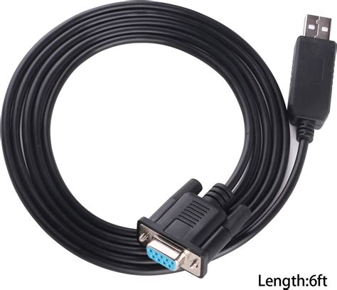 Buy USB to RS-232 DB9 Female 9 Pin Null Modem Rollover Serial Adapter ...