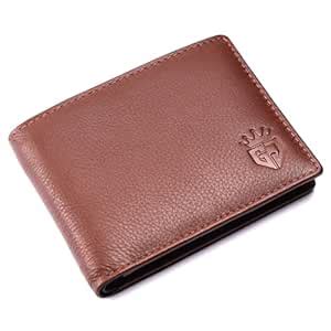 Buy GINO JOHNSON Classic Leather Wallets (Tan) at Amazon.in