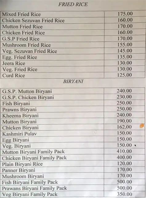 Menu at Good Day, Secunderabad, Opposite Anutese