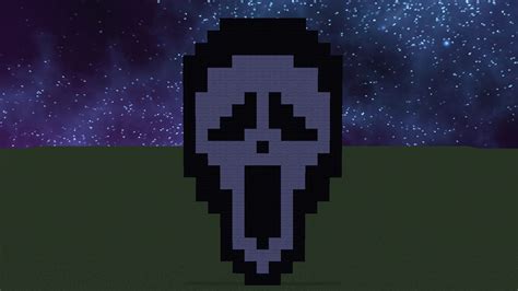 Ghost Face pixel art Minecraft Schematic