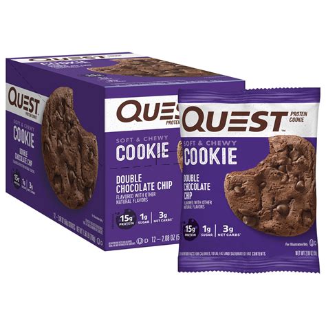 Quest Nutrition Double Chocolate Chip Protein Cookie, High Protein, Lo ...