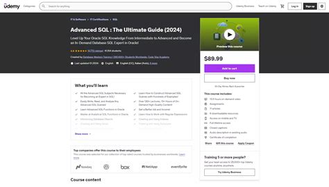 Best Udemy Course On SQL 的图像结果