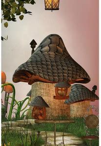 Mushroom House Premium Poster Paper Print - ArtzFolio.com posters ...
