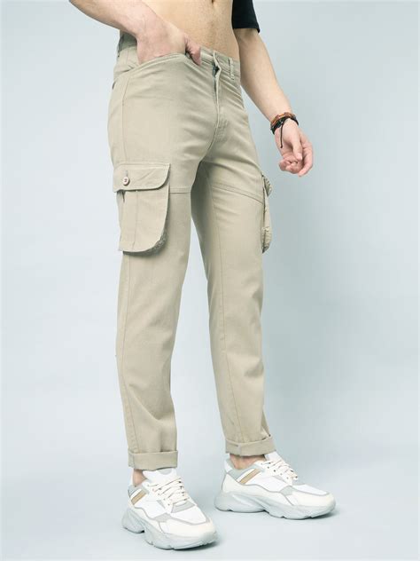 Men's Light Grey Cotton Cargo Trousers – Studio Nexx
