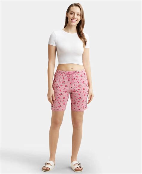 Buy Micro Modal Cotton Relaxed Fit Printed Shorts with Side Pockets ...