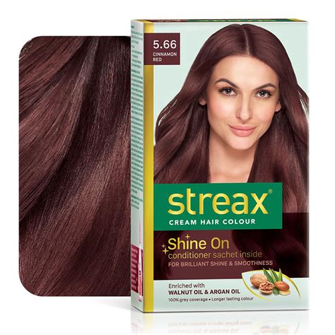Streax Permanent Hair Colour, 100% Grey coverage, Infused with Argan ...