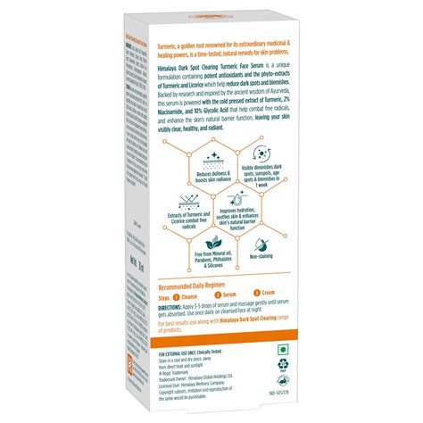 Buy Himalaya Dark Spot Clearing Turmeric Face Serum 30ml – Himalaya ...