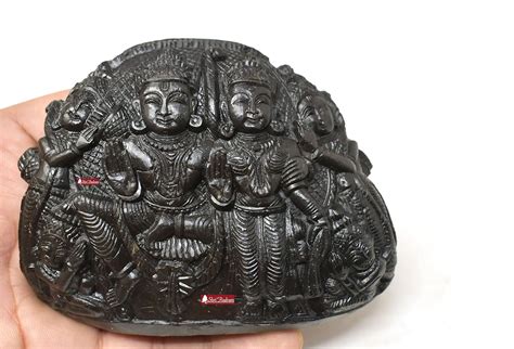 Buy ShriRudram Ram Darbar Murti Sita Rama Statue Carved on Sudarshan ...