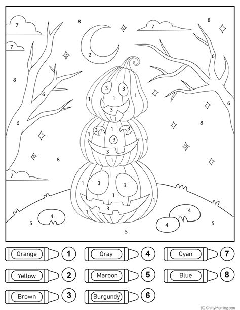 Halloween Color By Number Printable