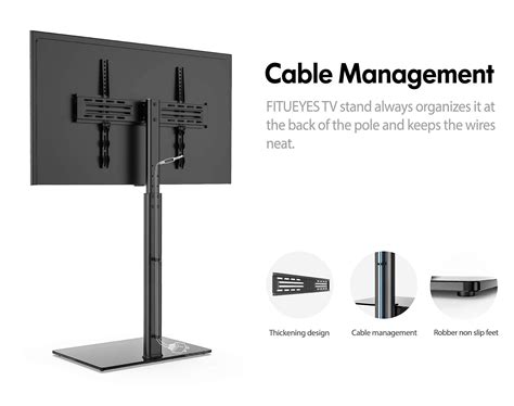 FITUEYES TV Stand for 32 to 60 inch Universal Swivel TV Floor Stand ...