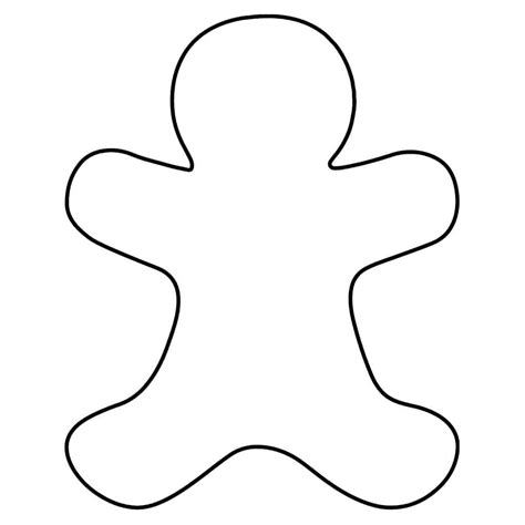 Large Printable Gingerbread Man Template - Best Templates Resources