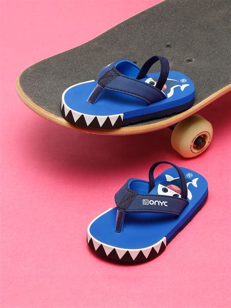 Blue Shark Premium Flip-Flops - Adjustable Back Support